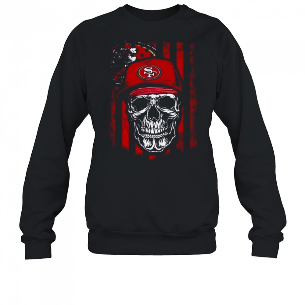san-francisco-49ers-nfl-skull-american-flag-footaball-lover-t-shirt-n2rympn0 San Francisco 49ers NFL Skull American Flag Footaball Lover T-Shirt