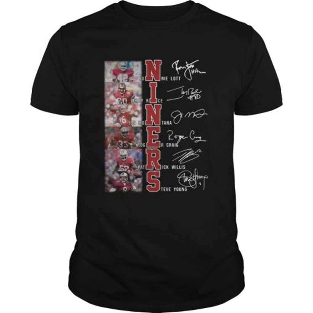 san-francisco-49ers-ronnie-lott-jerry-rice-joe-montana-roger-craig-patrick-willi-sdsxxges San Francisco 49ers Ronnie Lott Jerry Rice Joe Montana Roger Craig Patrick Willis Steve Young Signa shirt