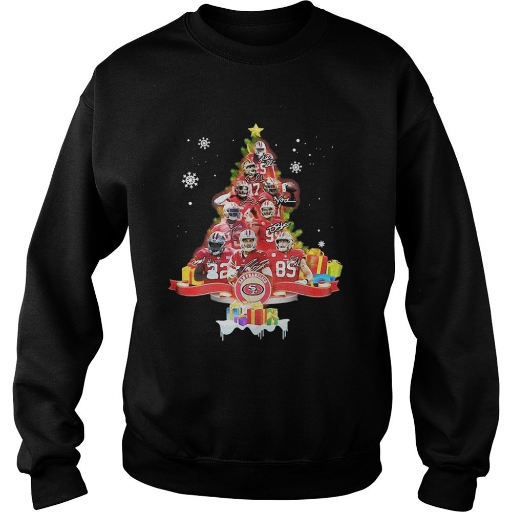 San Francisco 49ers Signatures Christmas Tree shirt