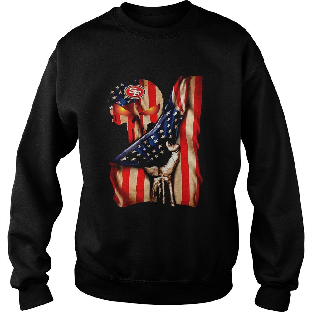 San Francisco 49ers Skull American Flag shirt