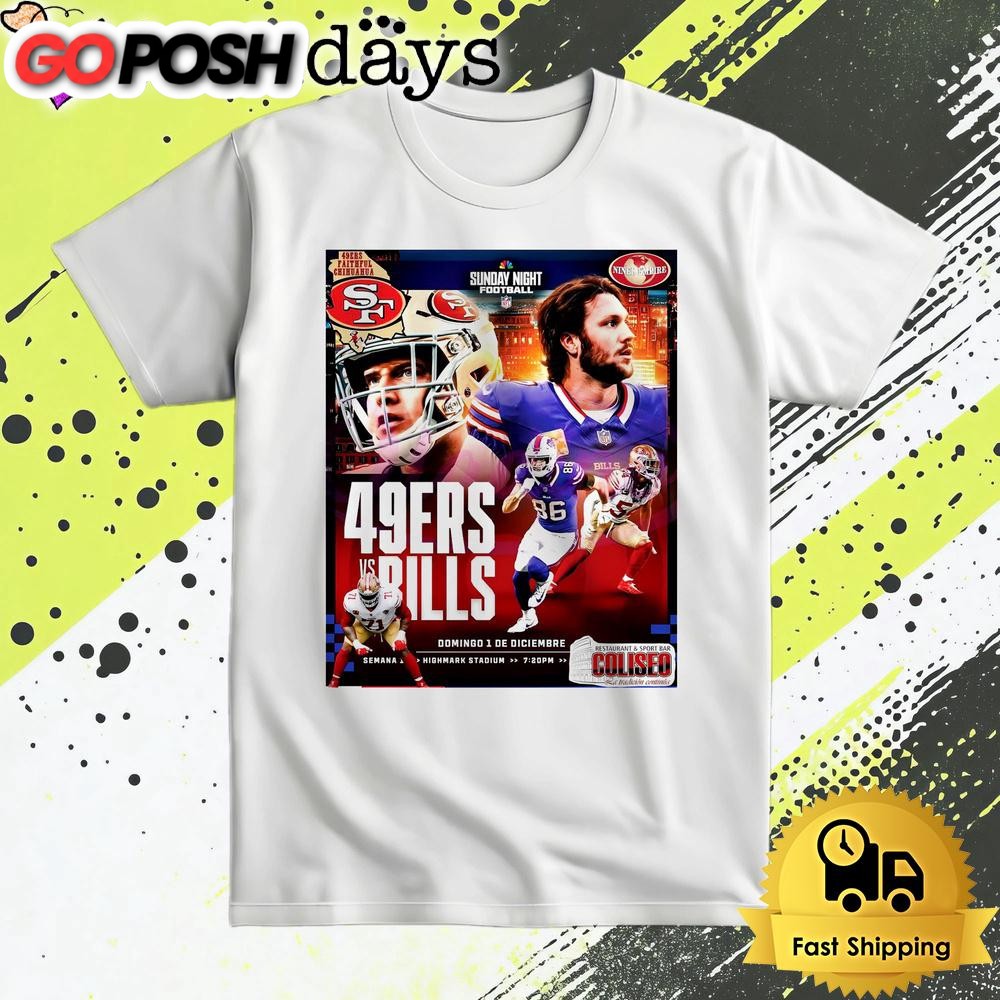 San Francisco 49ers Vs Buffalo Bills Football T Shirt