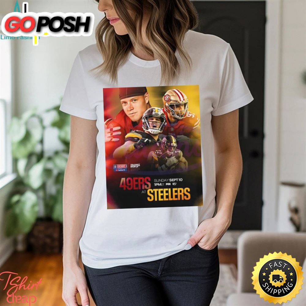San Francisco 49ers Vs Pittsburgh Steelers 2025 Nfl Kickoff Shirt
