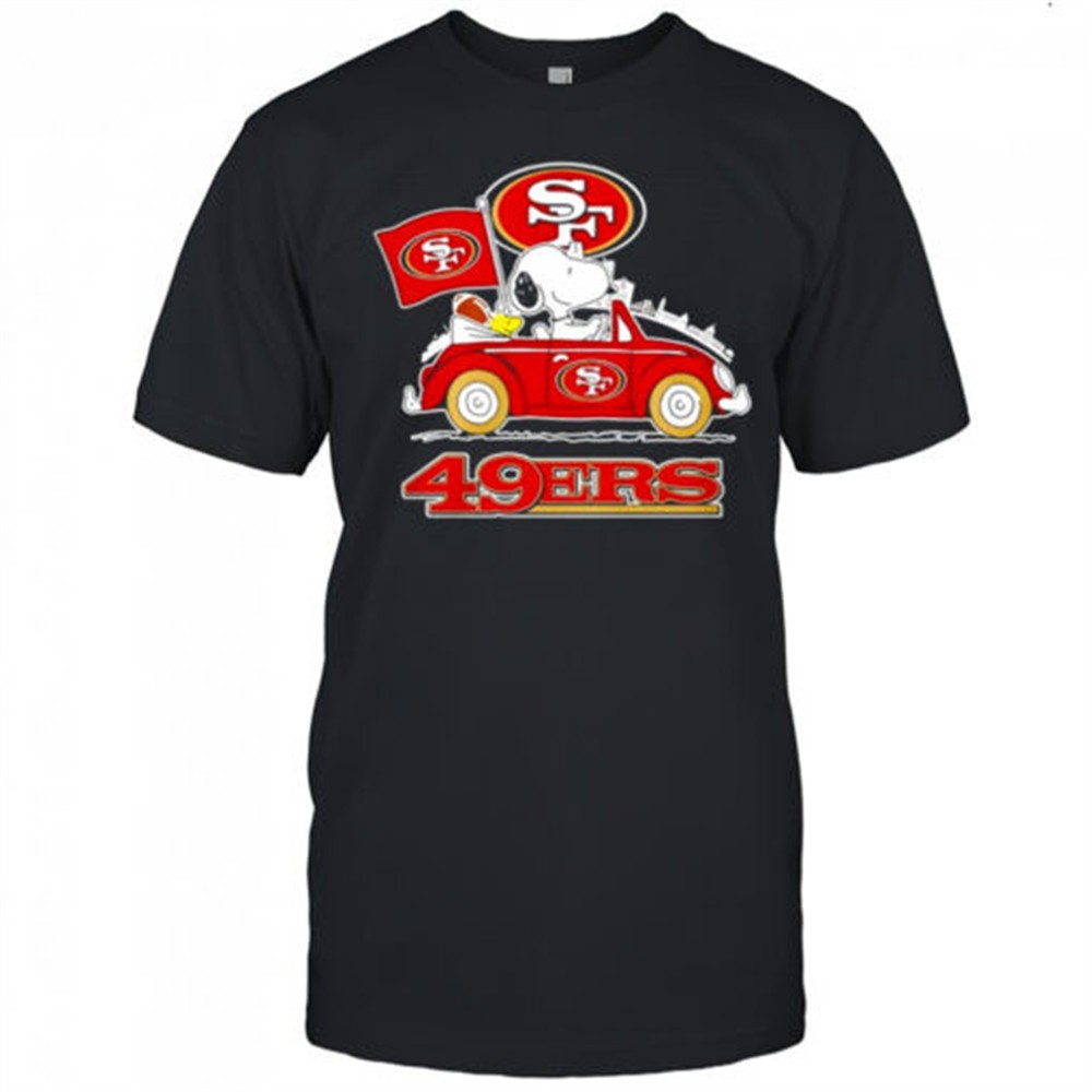 san-francisco-49ers-x-snoopy-and-woodstock-drive-car-shirt-xnjs6qk5 San Francisco 49ers x Snoopy and Woodstock drive car shirt
