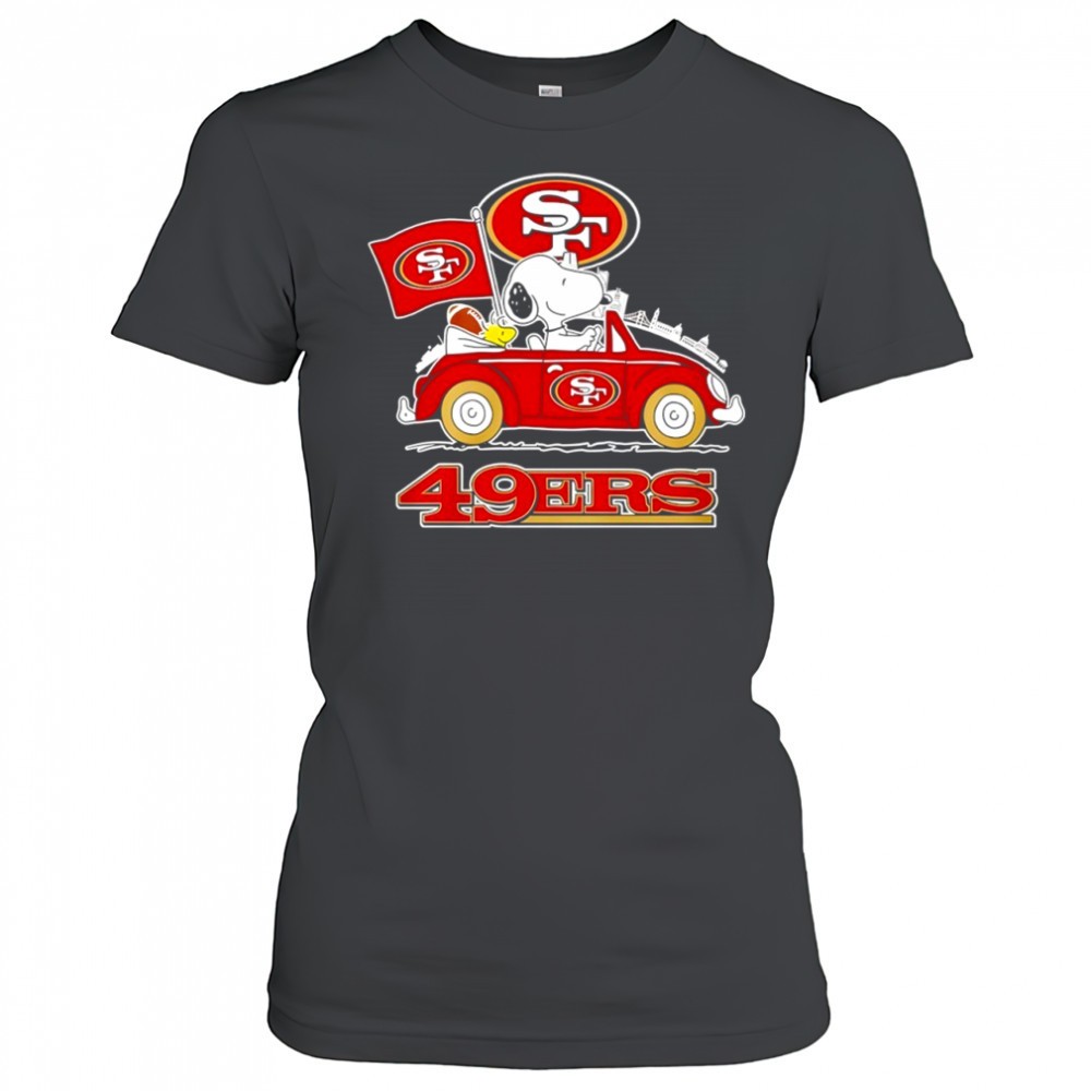 san-francisco-49ers-x-snoopy-and-woodstock-drive-car-shirt-xnjs6qk5 San Francisco 49ers x Snoopy and Woodstock drive car shirt