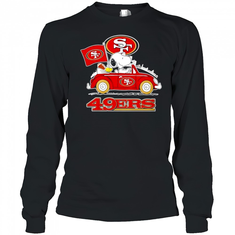 san-francisco-49ers-x-snoopy-and-woodstock-drive-car-shirt-xnjs6qk5 San Francisco 49ers x Snoopy and Woodstock drive car shirt