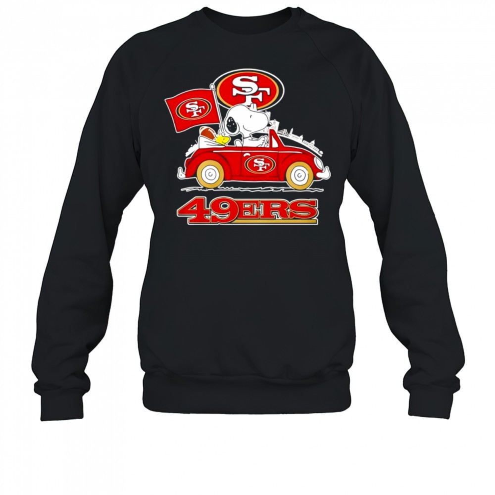 san-francisco-49ers-x-snoopy-and-woodstock-drive-car-shirt-xnjs6qk5 San Francisco 49ers x Snoopy and Woodstock drive car shirt