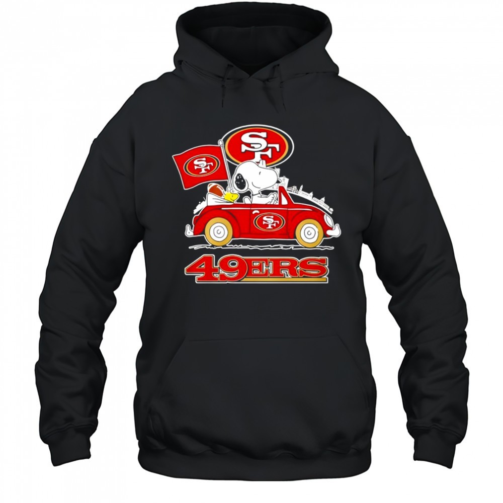 San Francisco 49ers x Snoopy and Woodstock drive car shirt