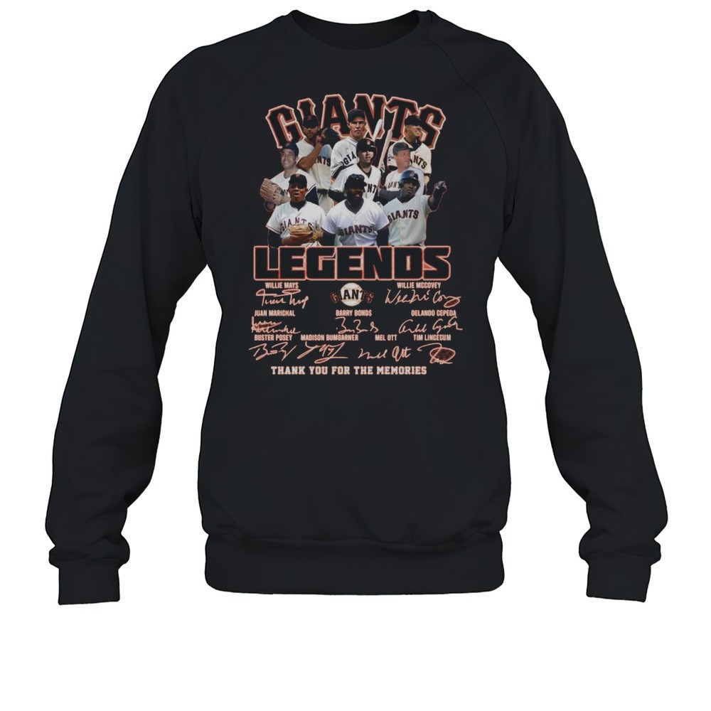 San Francisco Giants Legends Thank You For The Memories Signatures 2025 Shirt