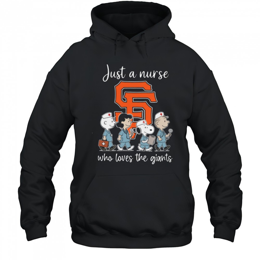 San Francisco Giants Snoopy Just A Nurse Who Loves The Giants T Shirt