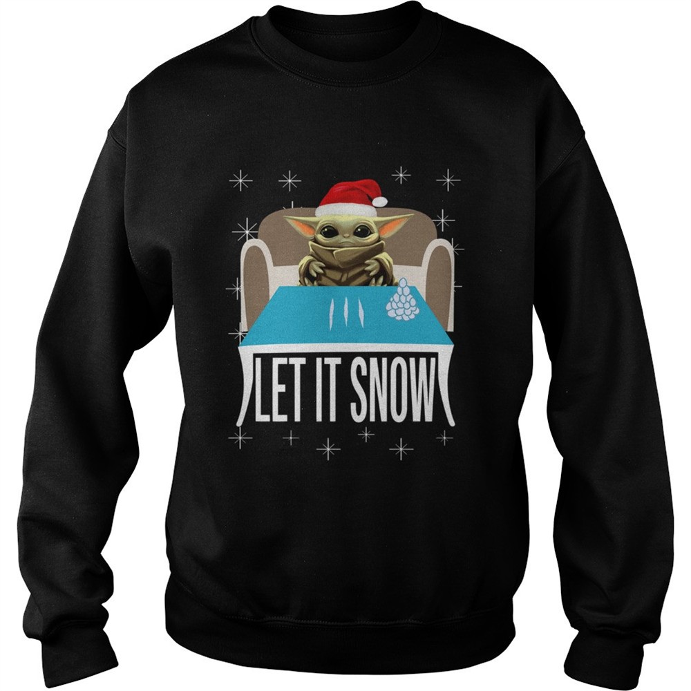 Santa Baby Yoda Let It Snow Christmas shirt
