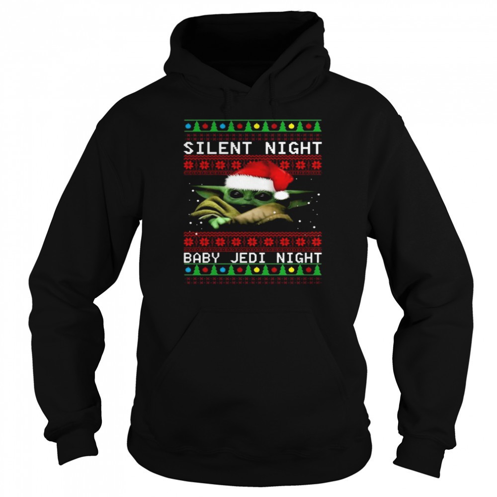 Santa Baby Yoda silent night baby Jedi night Ugly Christmas shirt