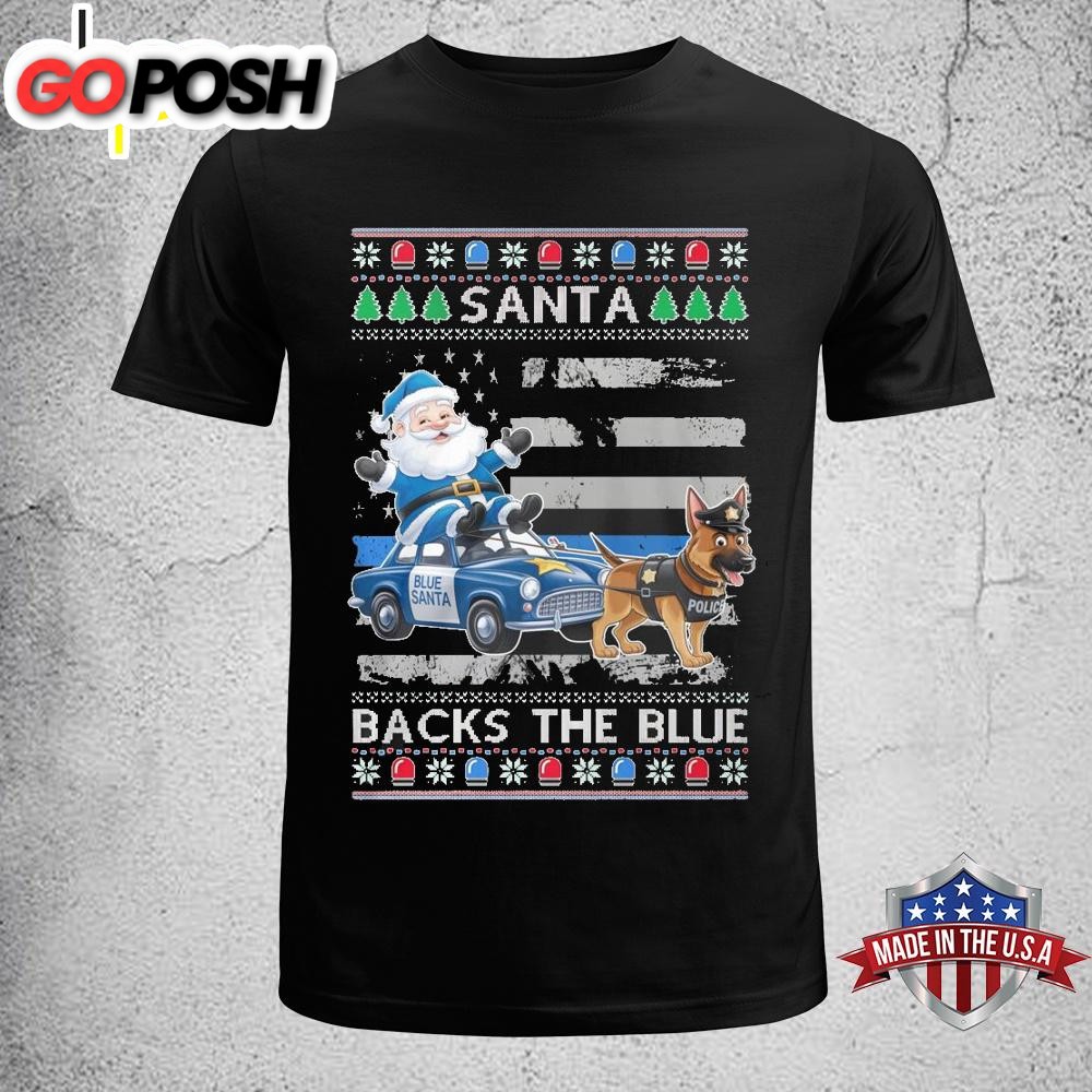 Santa Back The Blue Unisex T-Shirt