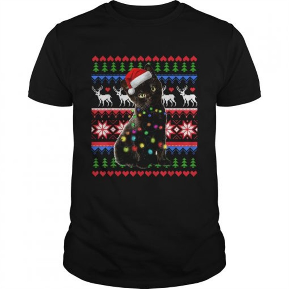 santa-black-cat-christmas-light-ugly-shirt-frwuuz5k Santa Black Cat Christmas Light Ugly shirt