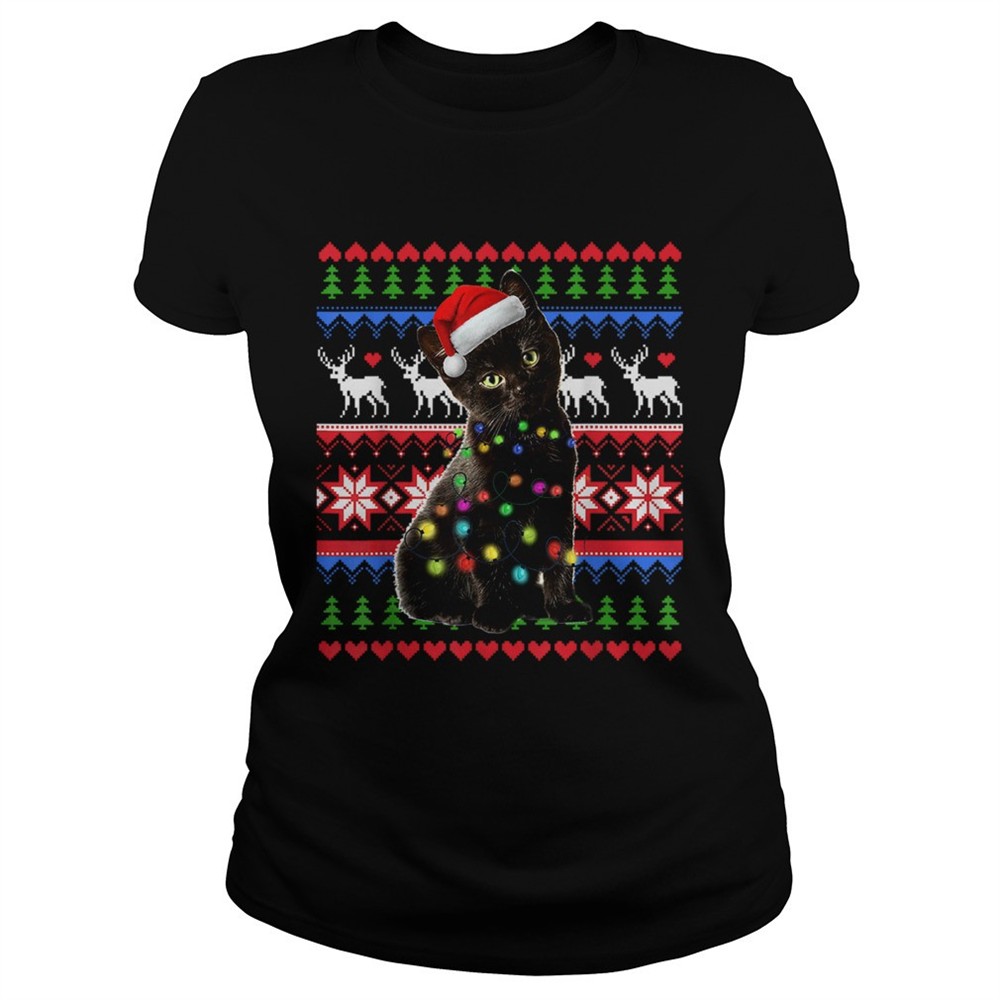 santa-black-cat-christmas-light-ugly-shirt-frwuuz5k Santa Black Cat Christmas Light Ugly shirt