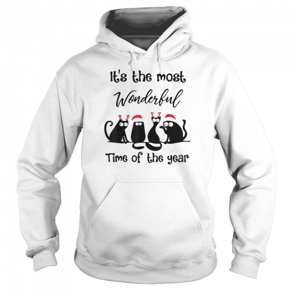 Santa Cat Its The Most Wonderful Time Of The Year Chirstmas shirt