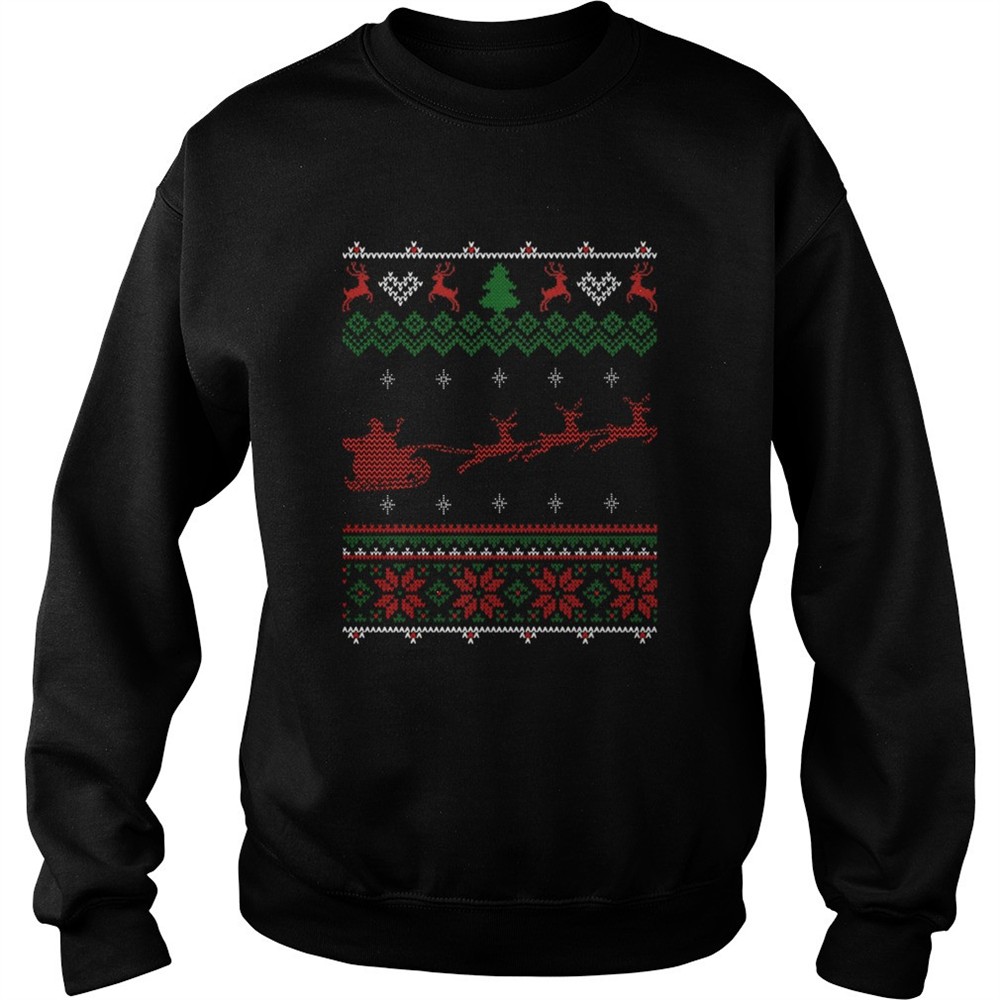 Santa Claus And Deers Ugly Christmas shirt