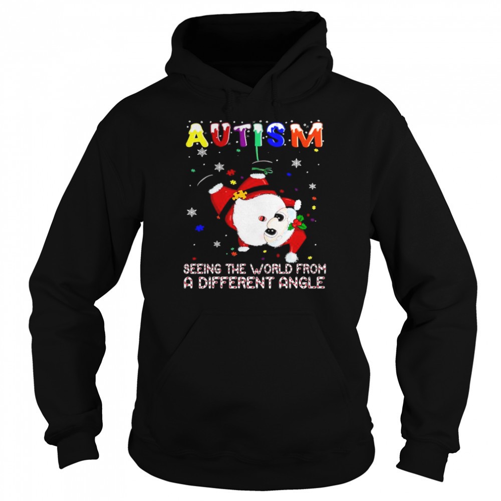 Santa Claus Autism seeing the world from a different angle Christmas shirt
