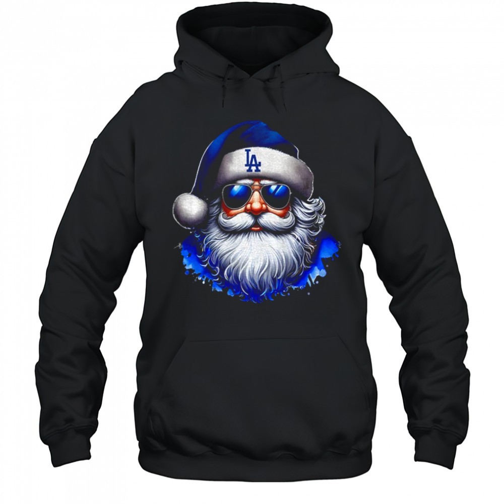 Santa Claus big face Los Angeles Dodgers MLB Baseball Christmas 2025 shirt