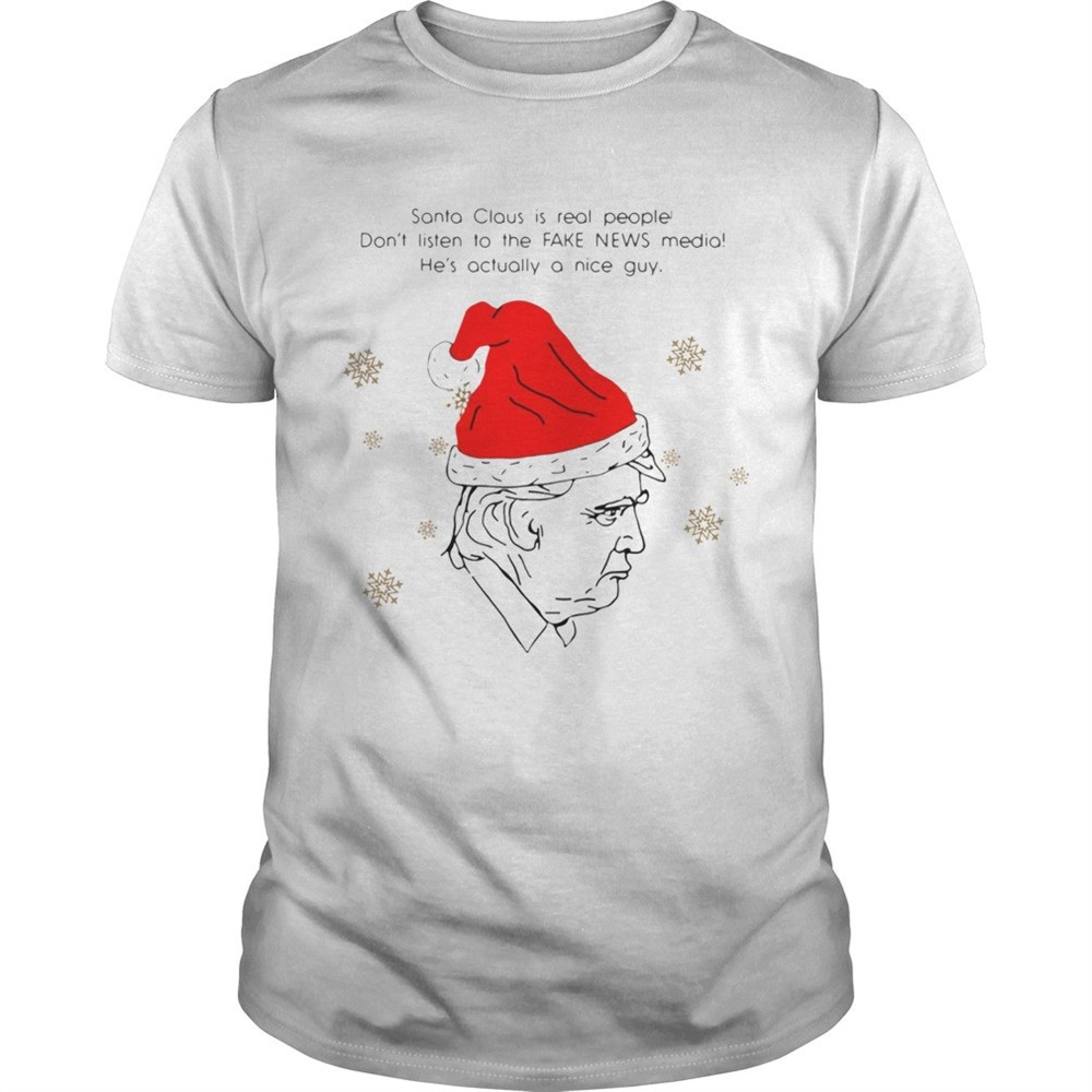 santa-claus-is-real-people-dont-listen-to-the-fake-news-media-trump-christmas-sh-e9zhdjzy Santa Claus Is Real People Dont Listen To The Fake News Media Trump Christmas shirt