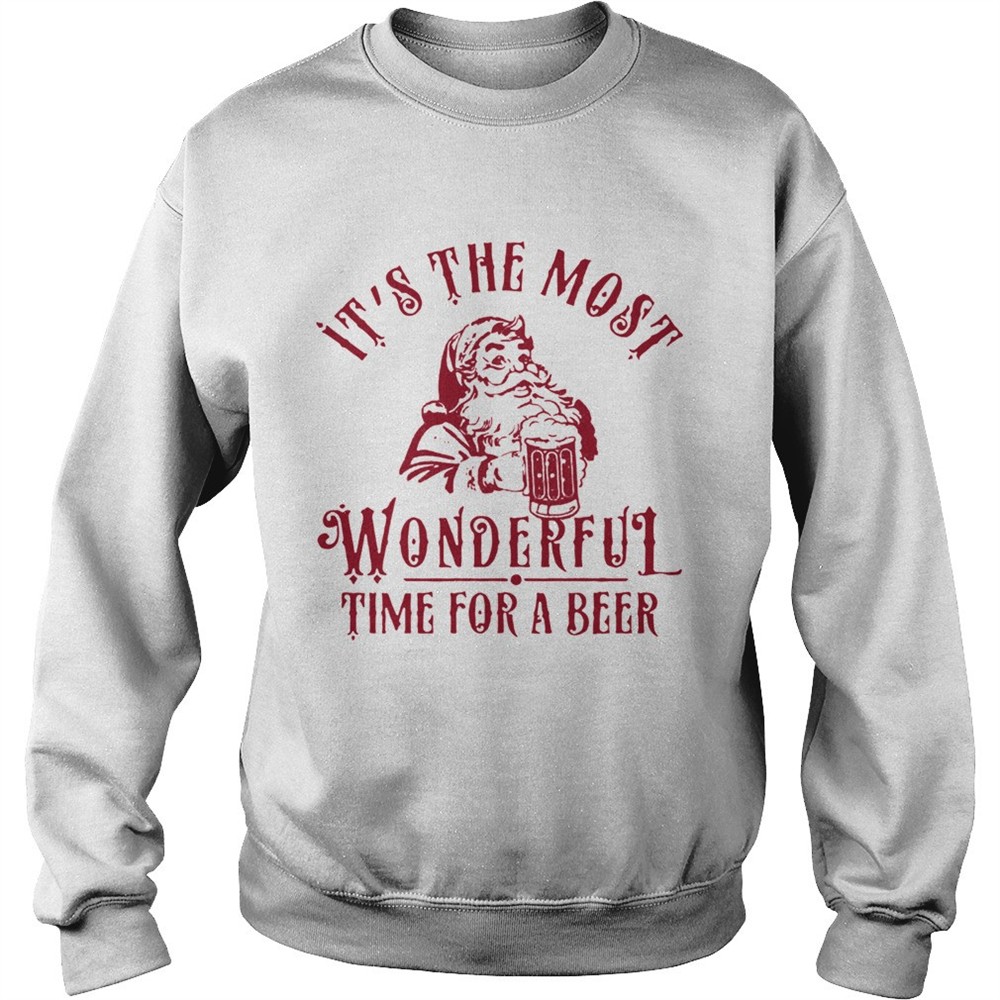 Santa Claus Its The Most Wonderful Time For A Beer Shirt