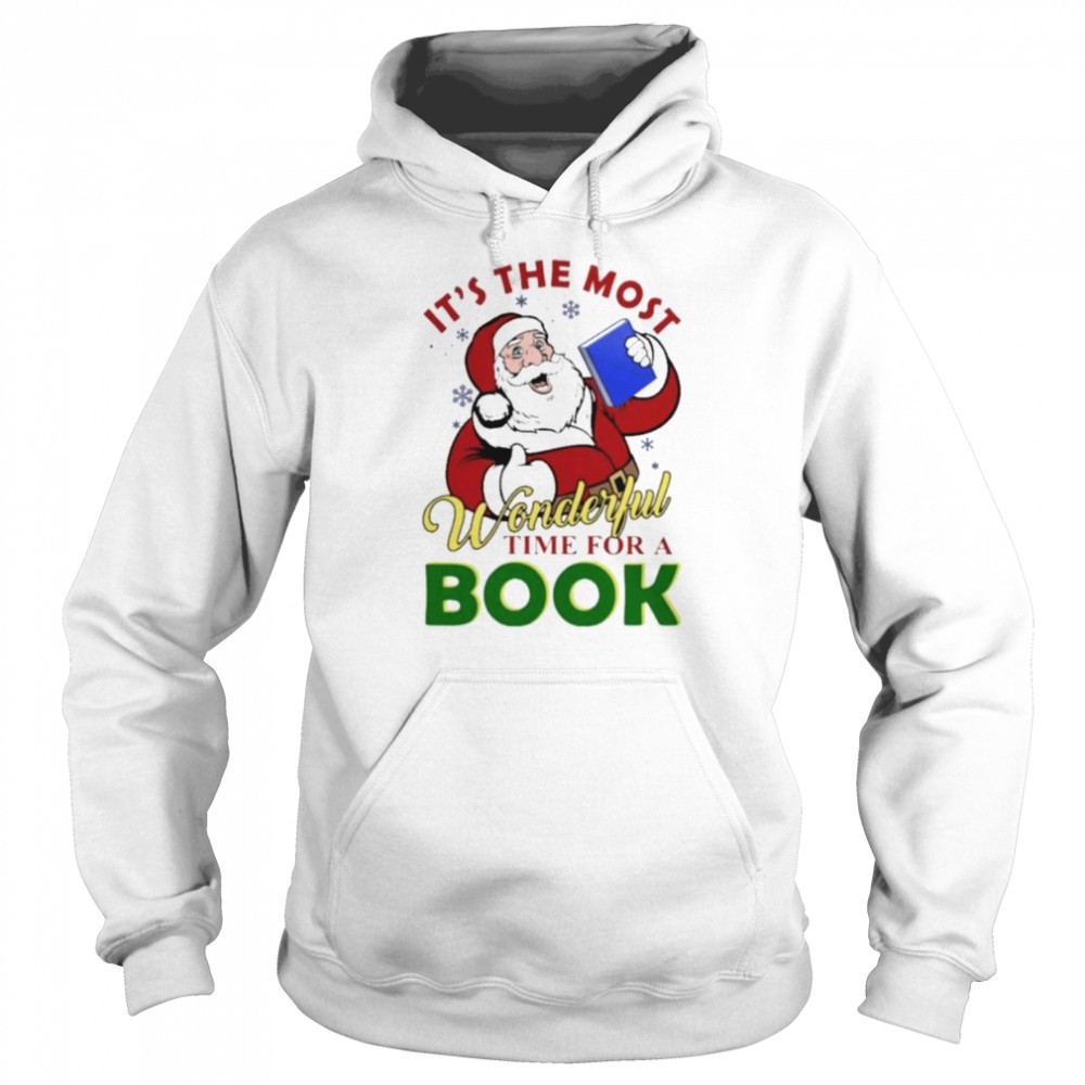 Santa Claus Its The Most Wonderful Time For A Book Christmas shirt