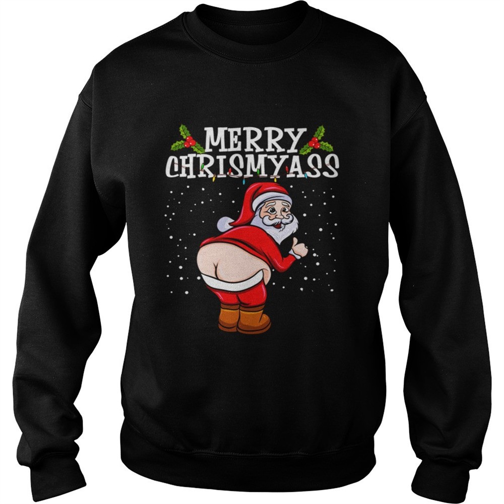Santa Claus Naked Ass Merry Chrismyass Shirt