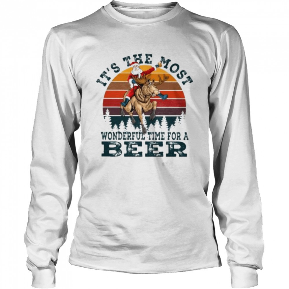 santa-claus-riding-reindeer-its-the-most-wonderful-time-for-a-beer-vintage-chris-y8pjbcqn Santa Claus Riding Reindeer its the most wonderful time for a Beer vintage Christmas shirt