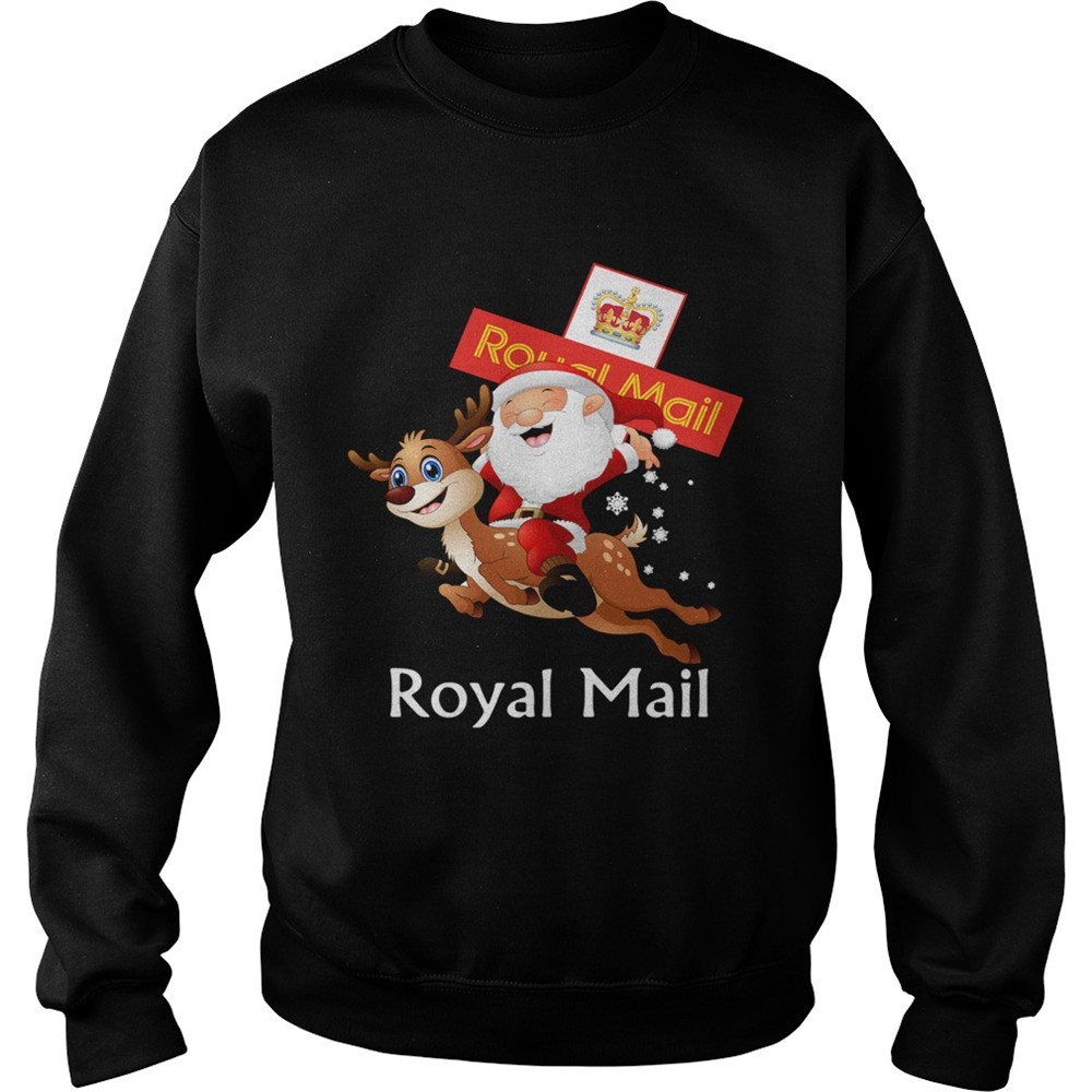 Santa Claus Riding Reindeer Royal Mail shirt