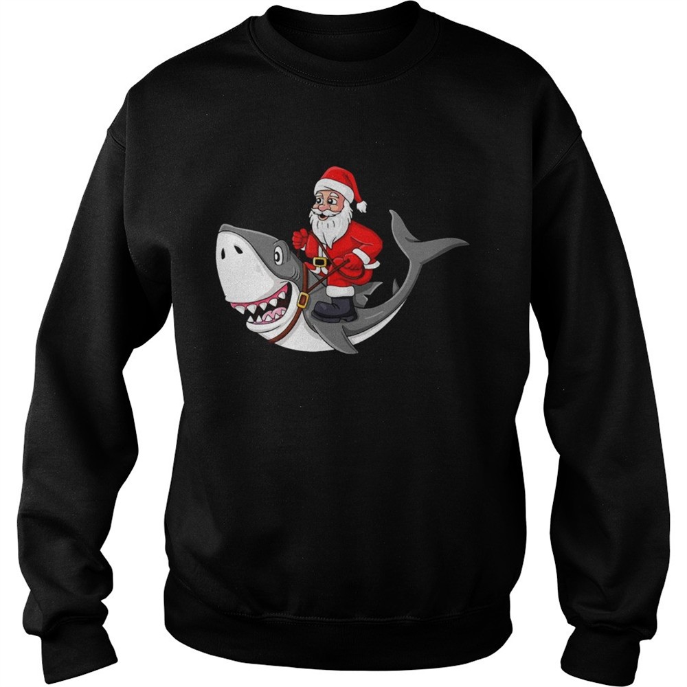 Santa Claus Riding Shark Christmas shirt