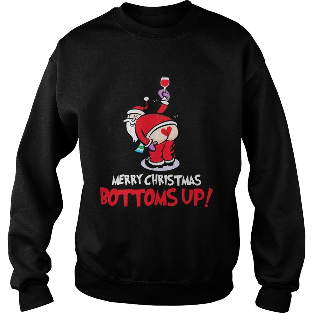 santa-claus-wine-merry-christmas-bottoms-up-shirt-77zd9ky1 Santa Claus wine merry Christmas bottoms up shirt