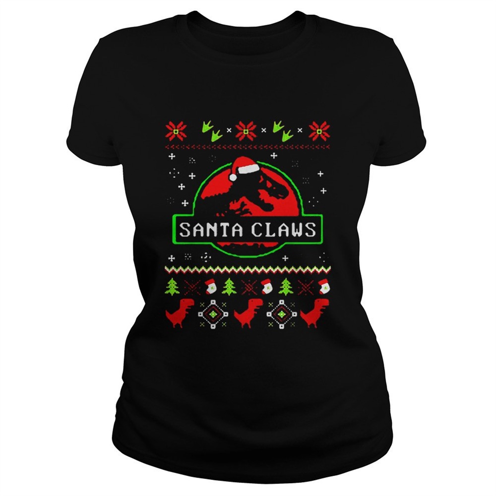 santa-claws-jurassic-park-ugly-christmas-shirt-vrw15uo1 Santa Claws Jurassic Park Ugly Christmas shirt