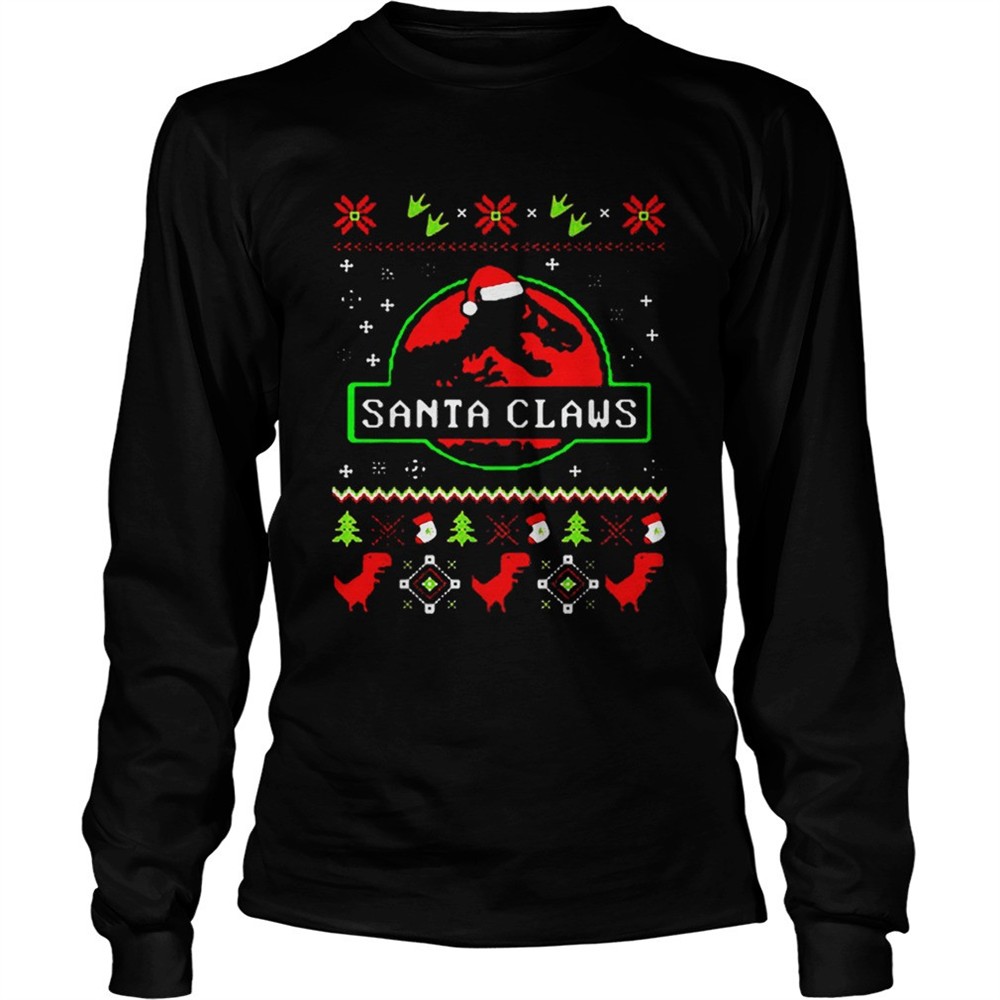 santa-claws-jurassic-park-ugly-christmas-shirt-vrw15uo1 Santa Claws Jurassic Park Ugly Christmas shirt