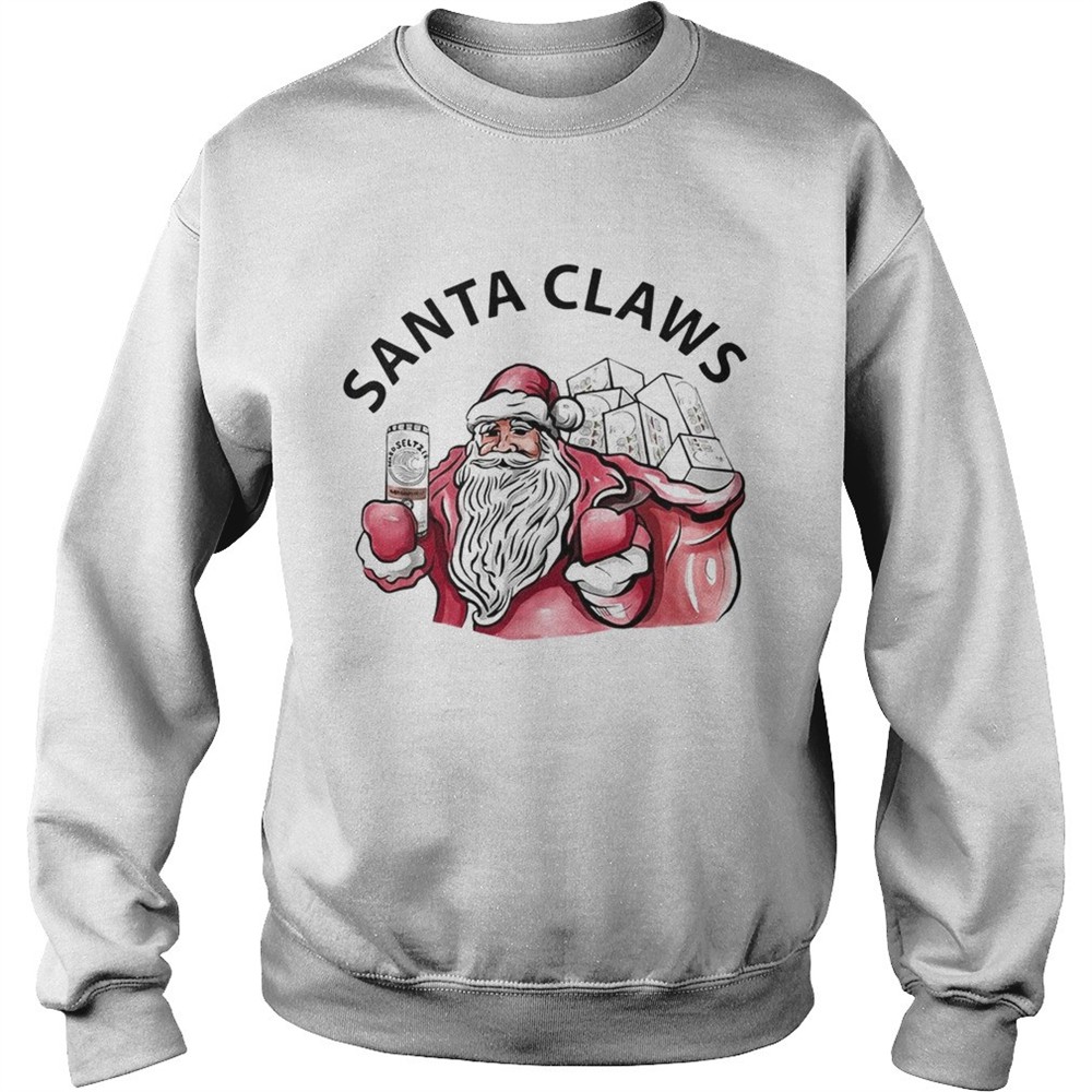 Santa Claws White Claw Christmas Drinking shirt