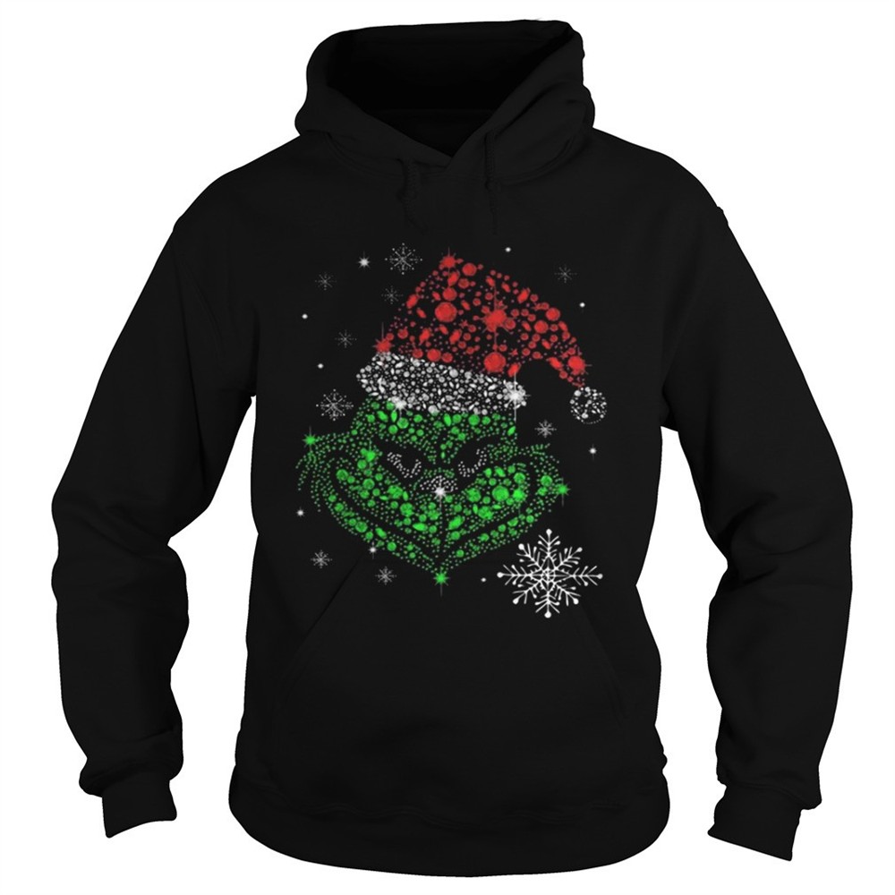 Santa Grinch diamond face Christmas shirt