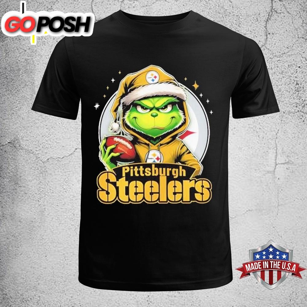 Santa Grinch Pittsburgh Steelers Christmas Unisex T-Shirt