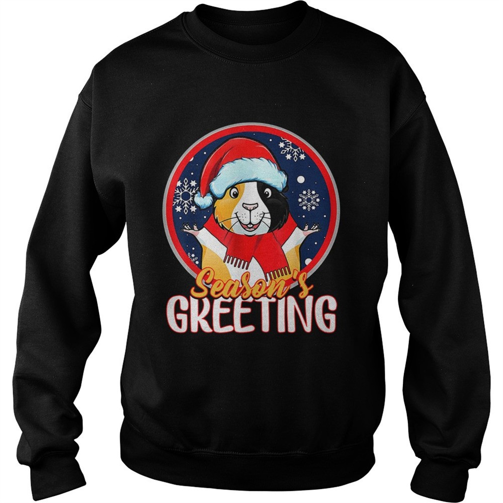 Santa Guinea Pig Seasons Greeting Christmas shirt