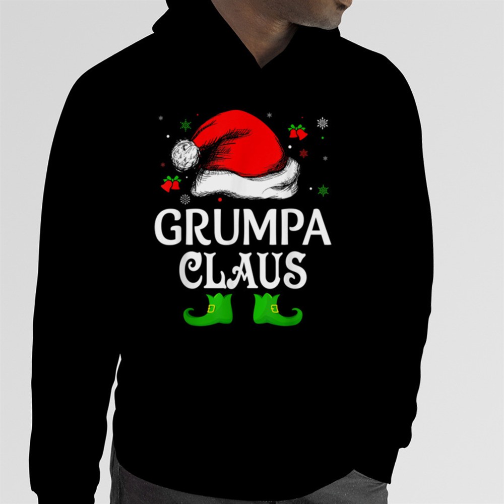 Santa Hat Grumpa Claus Elf Funny Ugly Christmas Sweater T-Shirt B0BM887HSX