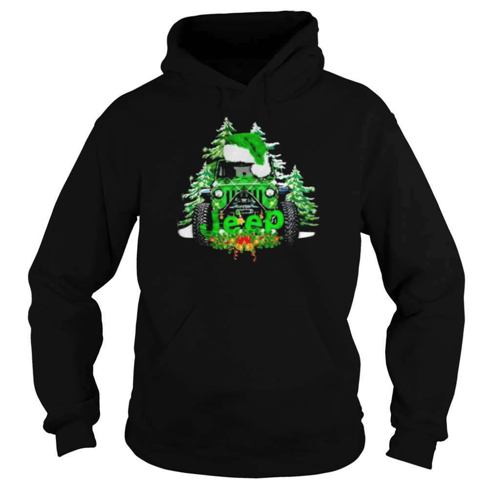 Santa Hat Jeep Christmas Tree shirt