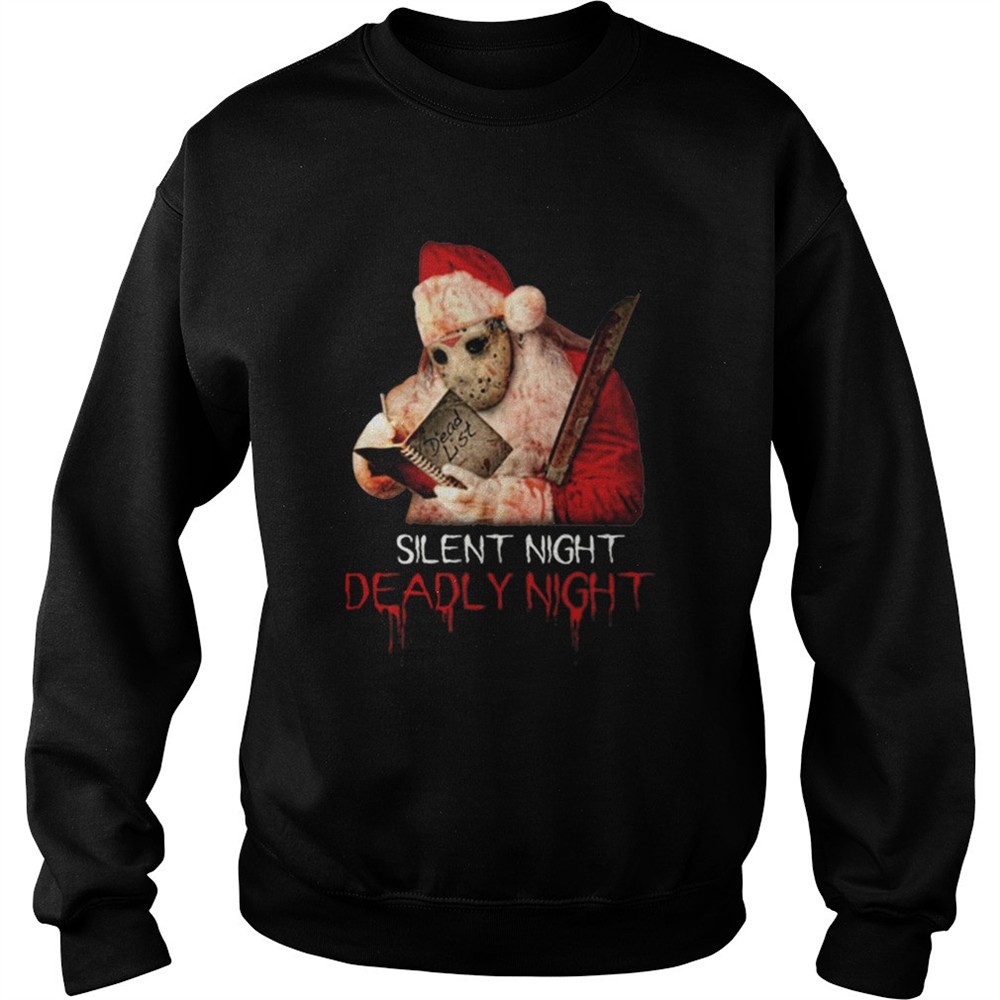 Santa Jason Voorhees silent night deadly night Christmas shirt