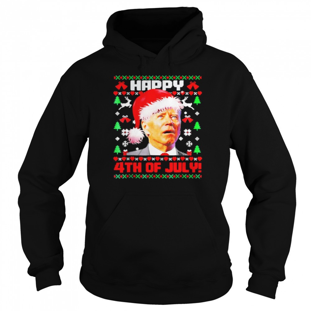 Santa Joe Biden Happy 4th of July Ugly Christmas shirt