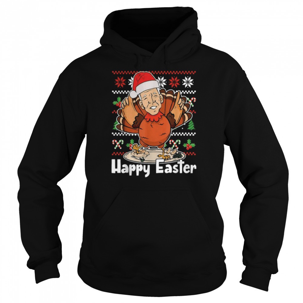 Santa Joe Biden Turkey Happy Easter Ugly Christmas shirt