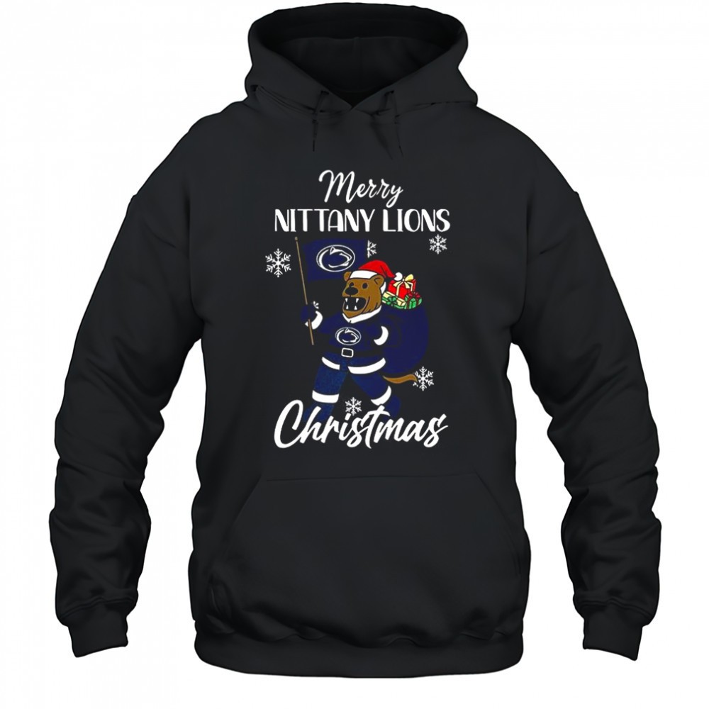 Santa Merry Penn State Nittany Lions mascot Merry Christmas 2025 shirt