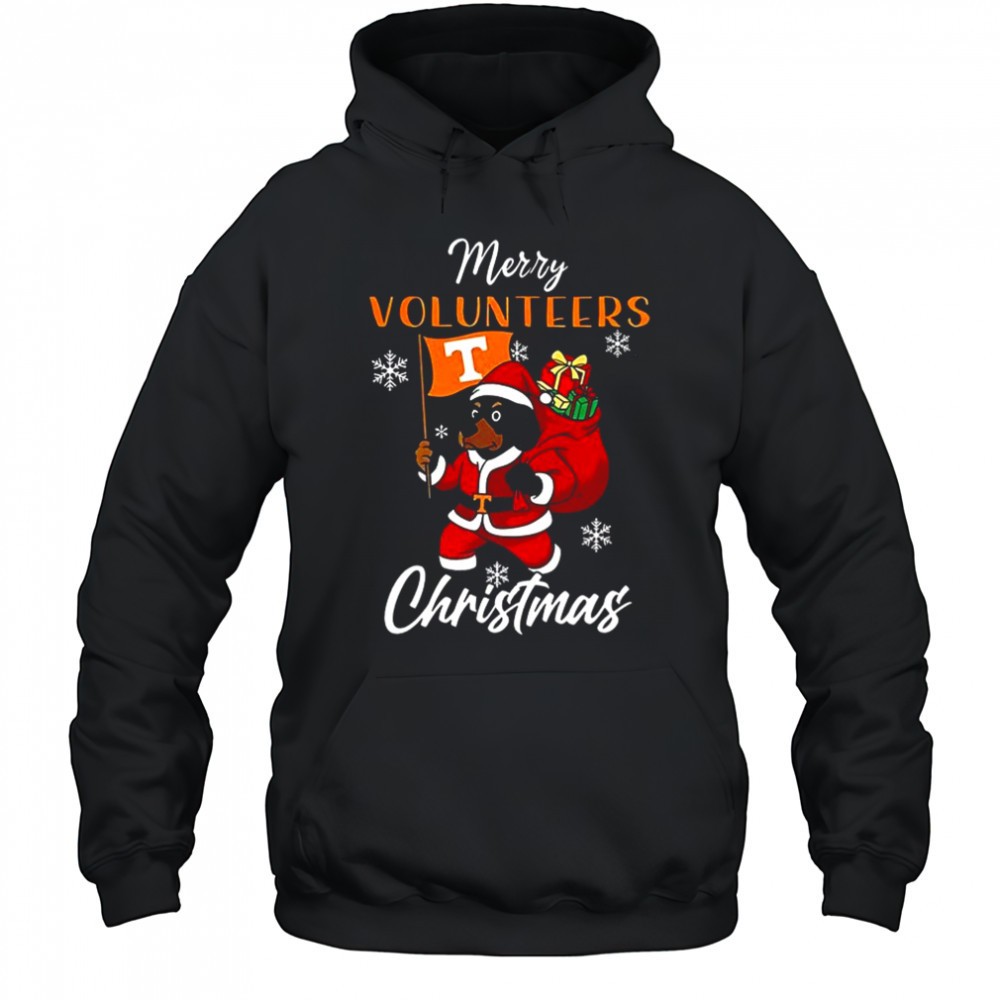 Santa Merry Tennessee Volunteers mascot Merry Christmas 2025 shirt