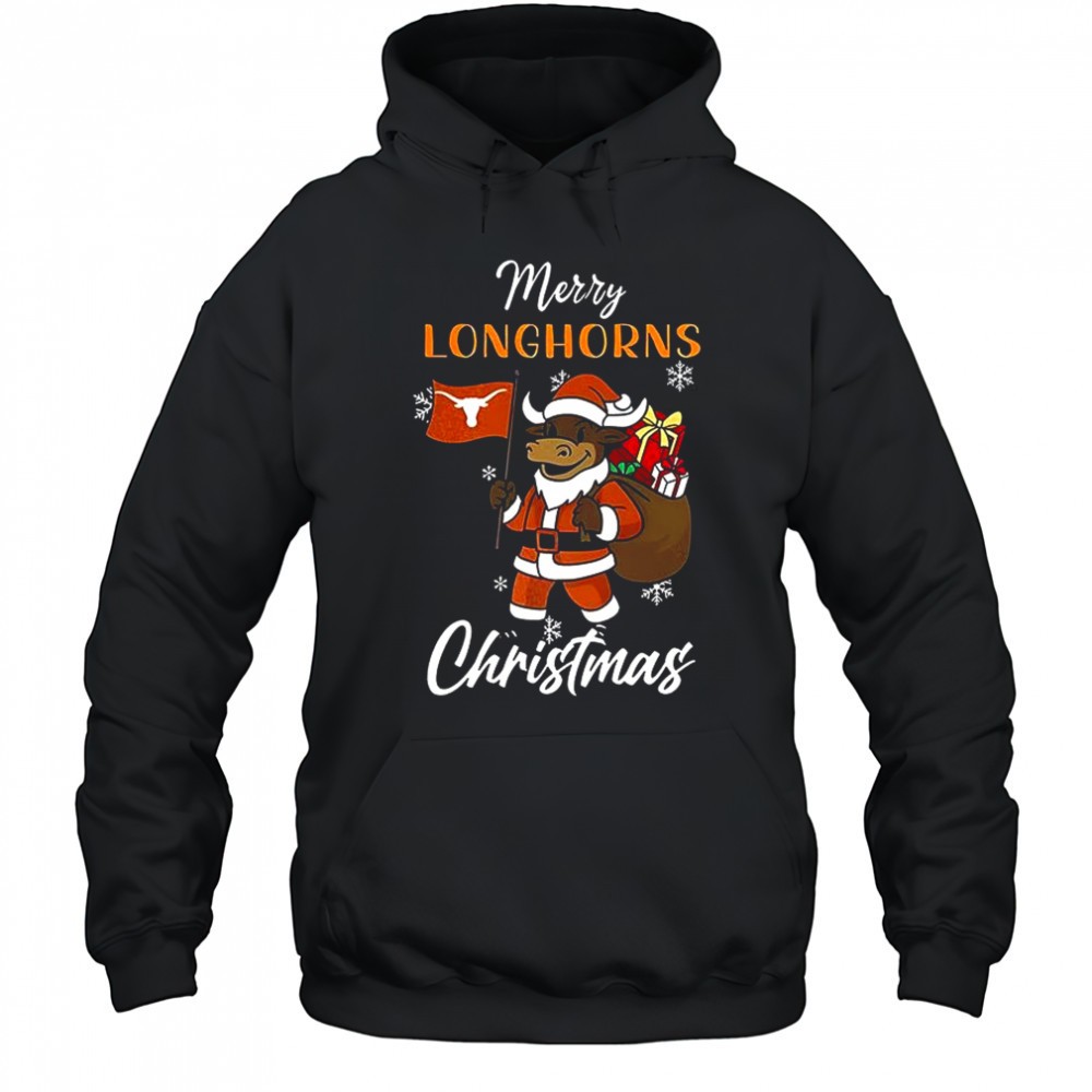 Santa Merry Texas Longhorns mascot Merry Christmas 2025 shirt