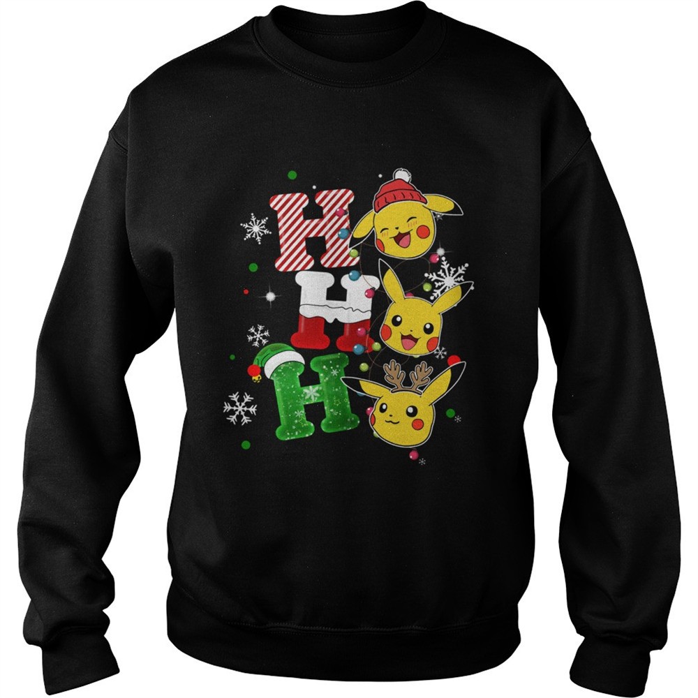 Santa Pikachu ho ho ho christmas shirt
