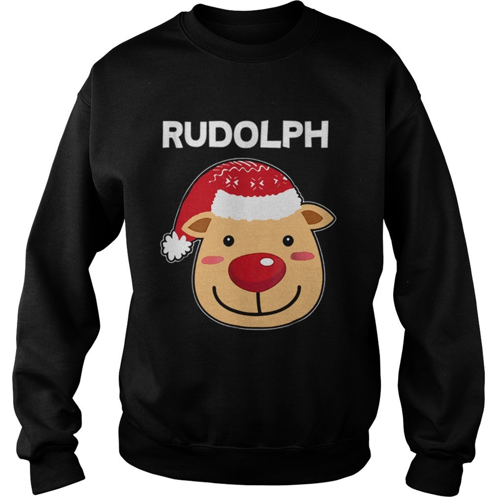 Santa Reindeer Rudolph Matching Christmas PJs shirt