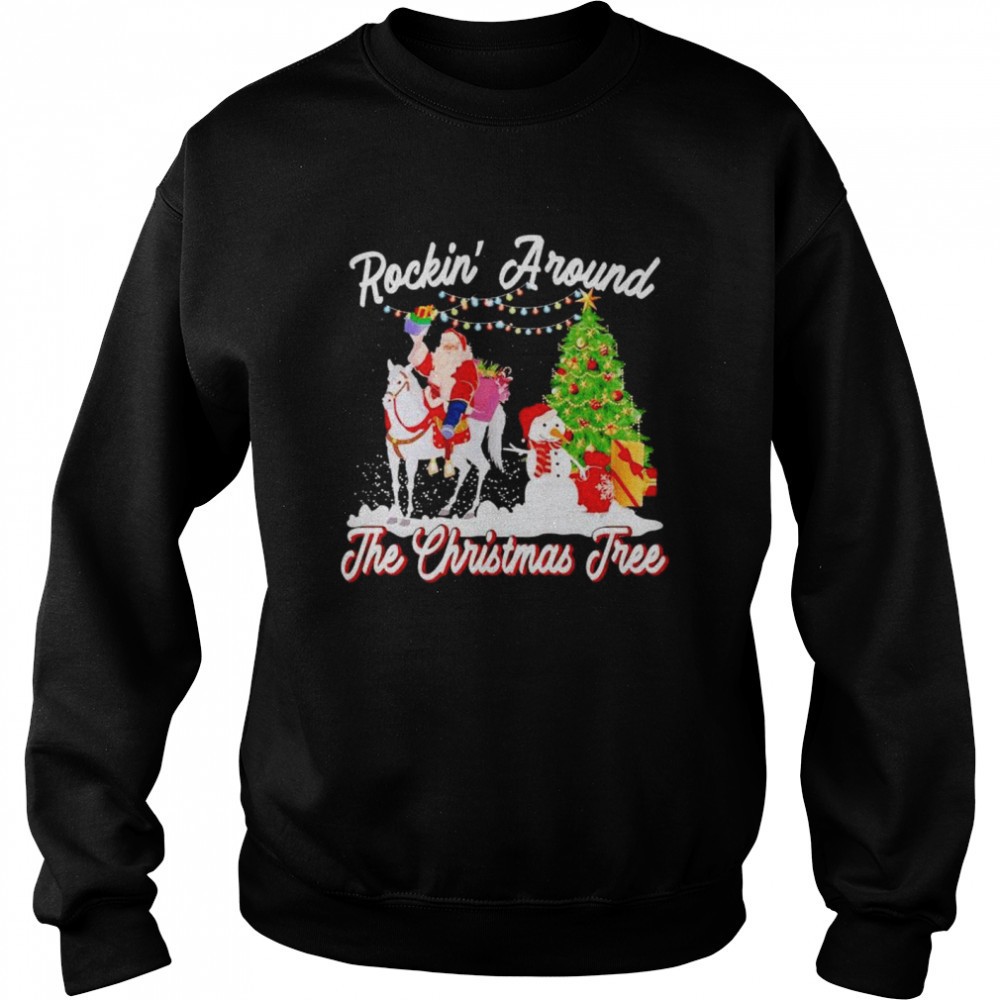 santa-riding-horse-rockin-around-the-christmas-tree-shirt-gcnqe5f1 Santa riding horse rockin around the Christmas tree shirt