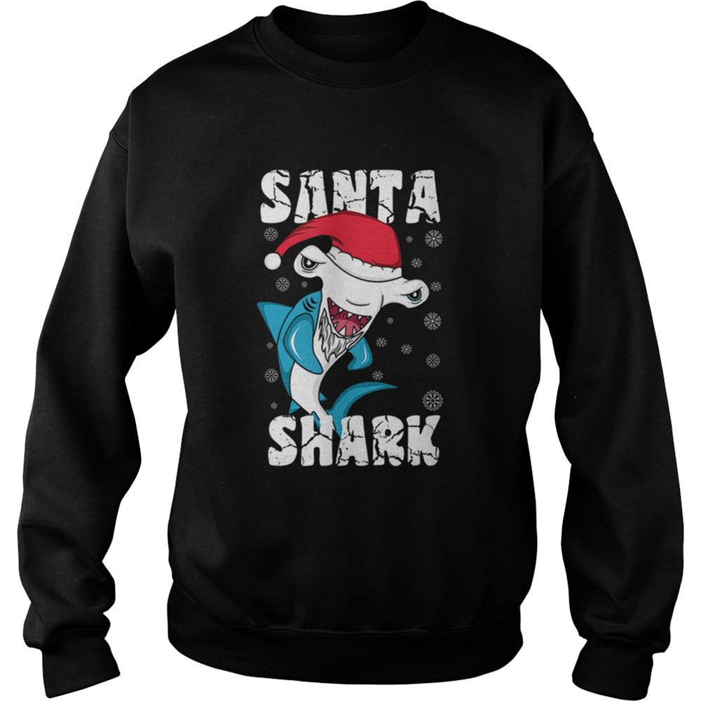 Santa Shark Funny Santa Claus Christmas Hammerhead Shark shirt