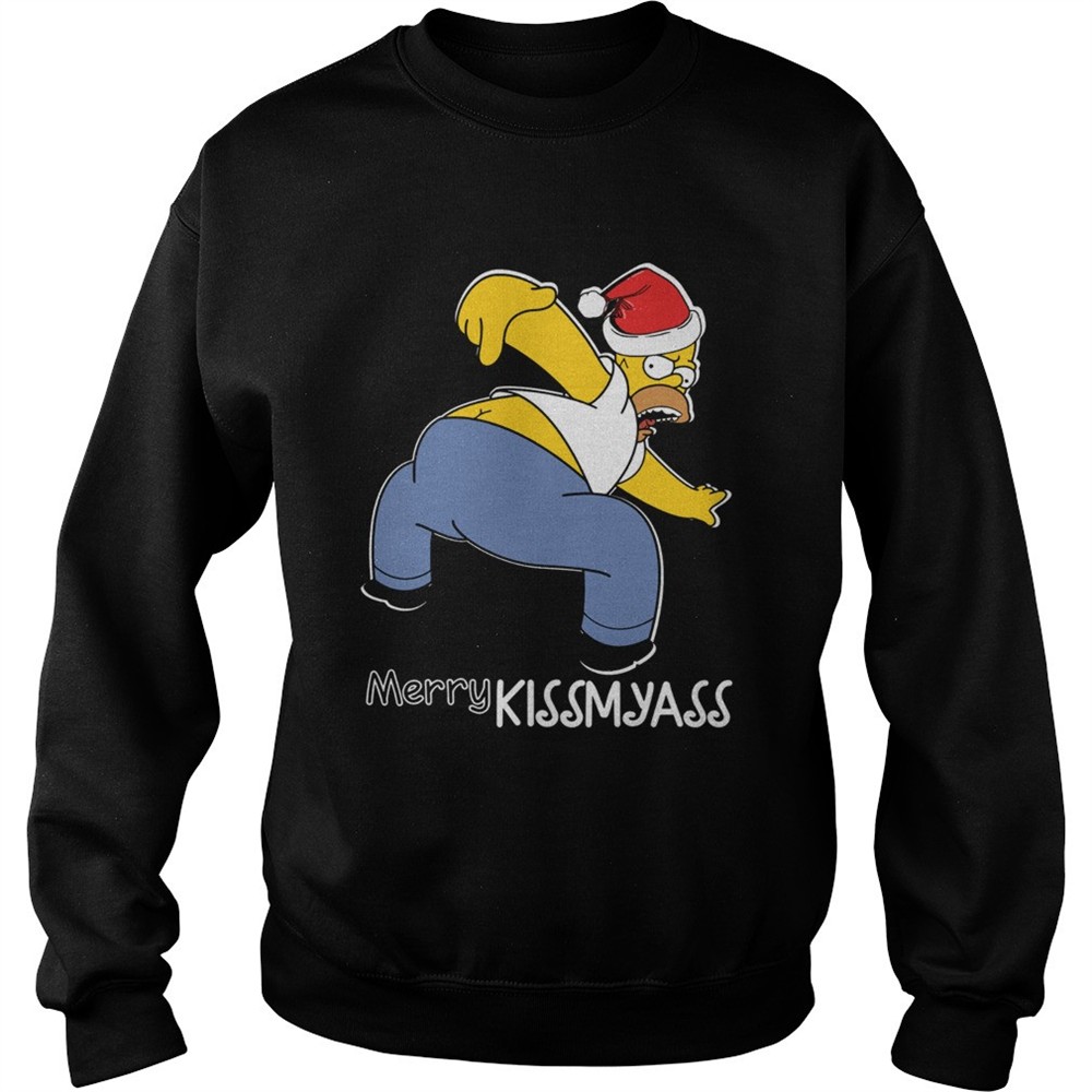 Santa Simpsons Merry Kissmyass Christmas shirt
