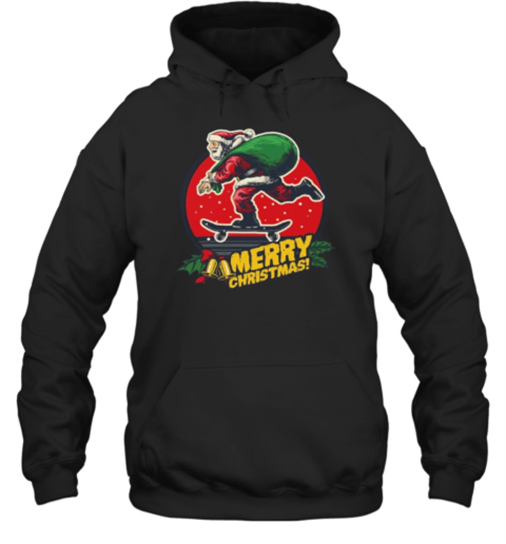 Santa Skateboard Merry Christmas Essential T-Shirt